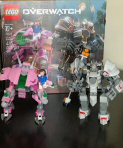 LEGO Overwatch D.Va and Reinhardt 75973 Mech Building Kit with Popular Overwatch Character Minifigures and Buildable Rocket Hammer (455 Pieces) 49 81GsqHCaIHL