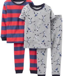 Carter's Girls' 4 Piece Pj Set 351g077 9 Months Baseball
