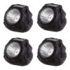 Pure Garden 50-21 Powered Rock Outdoor Weather Faux-Stone LED Solar Lights Set for Paths, Gardens, and Landscaping, 4-PACK, Black 1 Count (Pack of 1) 39 81Gv5978WVL
