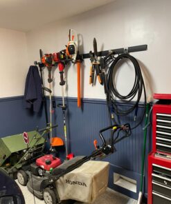 Rubbermaid FastTrack Alloy Steel Garage Storage System Rail, 84", Extra Durable Garage Organization for Yard Tools, Sports Equipment, Ladders 84" Rail 35 81Gvkpm cuL