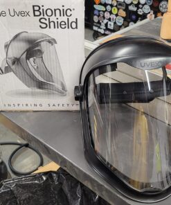 UVEX by Honeywell Bionic Face Shield with Clear Polycarbonate Visor (S8500) 54 81GwGJjX34L
