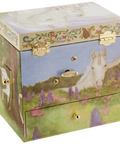 Enchantmints Unicorn Horse Musical Jewelry Box Spins to "The Unicorn" Treasure Storage 11 81Gyr xsFL