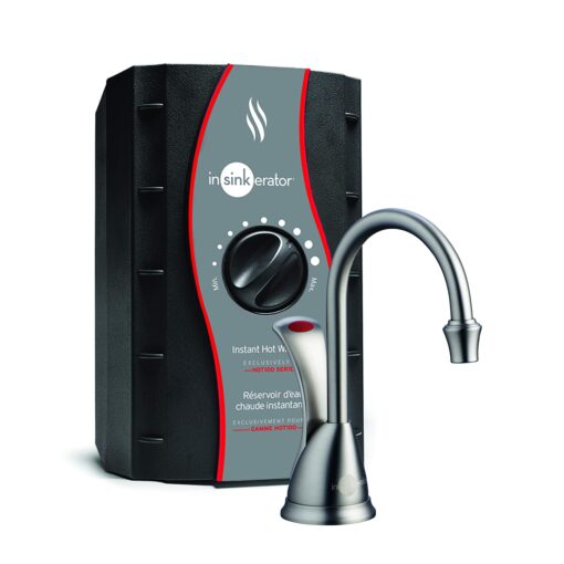 InSinkErator H-Wave-SN Involve Wave Instant Hot Water Dispenser System with Stainless Steel Tank, Satin Nickel Hot Only