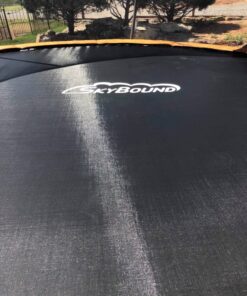 SkyBound Replacement Trampoline Mat, Fits 15ft Frames w/Spring Tool and Durable V-Rings, Bounce Safely with Extra Rows of Stitching - Jumping Mat for 15ft Round Trampoline - Fit 96 Springs & 6.5-7" 159" Wide | 96 Rings | Fits 7" Springs 42 81H 6zUuKgL