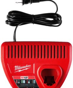 Milwaukee Genuine OEM 48-59-2401 M12 Lithium Ion 12 Volt Battery Charger w/LED Indicating, Red 22 81H OvHQTTL