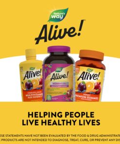 Nature's Way Alive! Women’s 50+ Daily Gummy Multivitamin, Supports Multiple Body Systems*, Supports Healthy Heart, Brain & Bones*, B-Vitamins, Mixed Berry Flavored, 130 Gummies (Packaging May Vary) 130 Count (Pack of 1) 23 81H03syLCAL