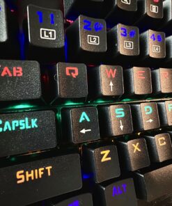 Redragon K552 Mechanical Gaming Keyboard 87 Key Rainbow LED Backlit Wired with Anti-Dust Proof Switches for Windows PC (Black Keyboard, Red Switches) 87 Key Red Switch Black 53 81H03wJpTL