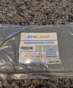 SINLAND Microfiber Cleaning Cloth Ulura Absorbent Softer Towel Reusable Cleaning Cloth Streak Free Lint Free Cleaning Cloth for Home, Kitchen, Car, Window Use 12x12 Inch Slate Grey 6 Pack 29 81H0mQPahJL