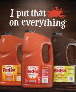 Frank's RedHot Original Cayenne Pepper Hot Sauce, 1 gal - One Gallon Bulk Container of Cayenne Pepper Hot Sauce to Add Flavorful Heat to Entrees, Sides, Snacks, and More 25 81H4NXRQdhL