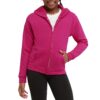 Hanes Girls Hoodie, EcoSmart Girls' Full-Zip Hoodie, Cotton Hoodies for Girls, Fleece Zip Jackets Medium Amaranth 50 81H4klVSIrL