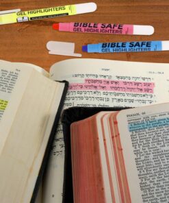 U.S. Office Supply Bible Safe Gel Highlighters, 6 Pack Set - 6 Different Bright Neon Fluorescent Highlight Colors Yellow, Orange, Pink, Purple, Green, Blue - Won't Bleed, Fade or Smear - Study Guide Multicolor (Pack of 6) 31 81H52YRwCrL