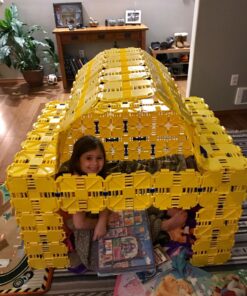 Fort Boards: Fort Building Kit | Jumbo Blocks - Kids Building Toys | 90 Piece Set: Yellow 19 81H5jbuRGQL
