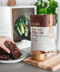 Kiva Raw Organic Cacao Powder (Unsweetened Cocoa - Dark Chocolate Powder) / 1 POUND, Made from the BEST tasting PREMIUM Criollo Cacao Beans - KETO and PALEO Friendly 18 81H7Li0AGlL