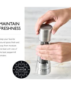 COLE & MASON Derwent Pepper Grinder - Stainless Steel Mill Includes Gourmet Precision Mechanism and Premium Peppercorns Pepper Mill 24 81H7P2IfU2L