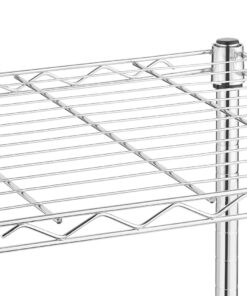 Whitmor Supreme Stacking Shelf with Basket - Adjustable Home Organizer - Chrome Stacking Shelf W/Basket 28 81H8mcLXY L