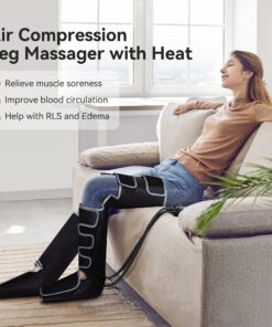 FIT KING Full Leg Massager with Heat, Air Compression Massager for Foot Calf & Thigh Muscle Relaxation and Recovery, Helpful for Pain Relief,Swelling, Edema and RLS, FSA-HSA Approved Full Leg with Heat 19 81H8rHogpZL