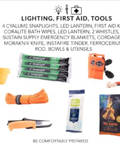 Sustain Supply Emergency Survival Kit & Backpack, 2 Person, 72 Hours, Disaster Preparedness Go-Bag for Earthquake, Fire, Flood, Hurricane & Shelter-in-Place Including Food, Water, Blankets, First Aid Comfort2 18 81H9Q5kh4jL