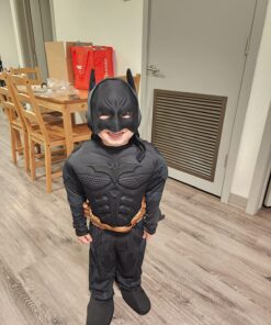 Rubie's Child's Dark Knight Rises Deluxe Muscle Chest Batman Costume with Mask, Small 27 81H9guDdRXL