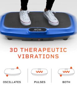 LifePro 3D Vibration Plate Exercise Machine - Dual Motor Oscillation, Pulsation 3D Motion Vibration Platform - Full Whole Body Vibration Machine for Home Fitness Blue 17 81H9uGANybL
