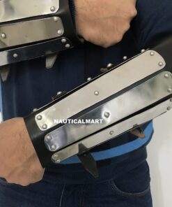 Medieval Splinted Plate Bracers Steel Arm Guard SCA LARP 9 81HB0AUZGL