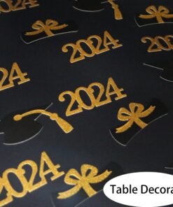 YuBoBo 2024 Graduation Cupcake Toppers, 48 PCS Food/Appetizer Picks For Graduation Party Mini Cake Decorations, Diploma, 2024, Grad Cap Set 48 Pieces (Gold) Gold 23 81HBCwneFwL