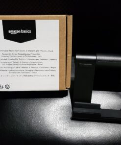 Amazon Basics Multi-Angle Portable Stand for iPad Tablet, E-reader and Phone - Black 78 81HBGC7AlCL