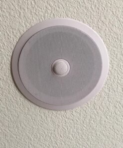 Pyle 8” Ceiling Wall Mount-Pair Of 2-Way Midbass Woofer Speaker Directable 1” Titanium Dome Tweeter Flush Design W/ 55Hz-22kHz Frequency Response & 300 Watts Peak Easy Installation- Pyle PDIC80,White Speakers 34 81HC1dNs7lL