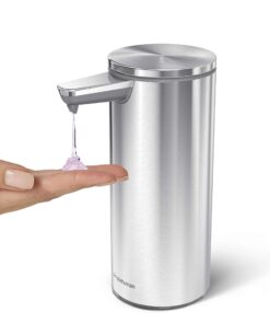 Alternative view of simplehuman 9 oz. Touch-Free Rechargeable Sensor Liquid Soap Pump Dispenser, Brushed Stainless Steel