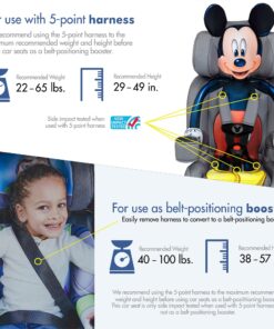 KidsEmbrace 2-in-1 Forward-Facing Harness Booster Seat, Disney Mickey Mouse 25 81HF5OT58qL