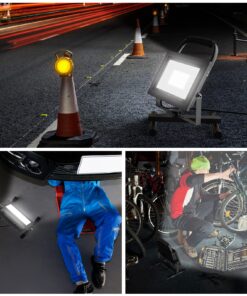 GLORIOUS-LITE 50W LED Work Light, 5000LM LED Flood Lights, 400W Equivalent, IP66 Waterproof, 16ft 5m Cord with Plug, 6500K, Adjustable Working Lights for Workshop Garage, Construction Site 8.22*6.02*7.09inch 36 81HFs7qTPuS