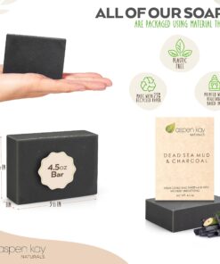 Aspen Kay Naturals Handmade Dead Sea Mud Soap Bar, Activated Charcoal & Pure Essential Oils, 4.5 oz Bar 1 Pack 26 81HG0uDOvHL