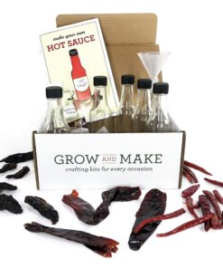 DELUXE DIY HOT SAUCE MAKING KIT Everything Included - Make Your Own Hot Sauce w/Quality Ingredients Dried Hot & Spicy Peppers, 6 Unique Recipes, Glass Bottles, design labels, Best Gift for Him, Husba Deluxe Hot Sauce 18 81HGwmTj3mL 1