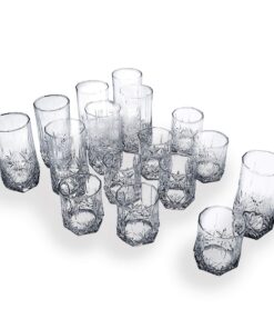 Luminarc Brighton 16-Piece Assorted Glass Tumbler Set Clear Standard Packaging 14 81HHL7s4wmL
