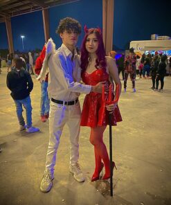 Kangaroo Devil Pitchfork for Pitchfork Devil Costume - Plastic Pitchfork - Devil Halloween Costumes Accessory for Kids and Adults - Red Fork & Black Handle - 4 Pieces - 44.25 Inches 24 81HHQYyuoL 2