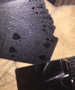 EMFK 54pcs/Pack Fashion Gold Foil Poker Novelty Collection Waterproof PVC Plastic Color:Black 29 81HHQpa16fL