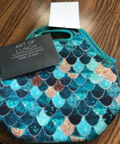 Artovida Artists Collective Insulated Neoprene Lunch Bag - Washable Soft Lunch Tote for Work and Picnic - Design by Monika Strigel (Germany) Really Mermaid - Classic Monika Strigel Really Mermaid 45 81HILZtySvL