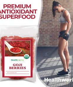 Healthworks Raw Goji Berries (32 Ounces / 2 Pound) | Certified Organic & Sun-Dried | Keto, Vegan & Non-GMO | Baking, Teas & Smoothies | Antioxidant Superfood 2 Pound (Pack of 1) 16 81HIVxNzGiL 1