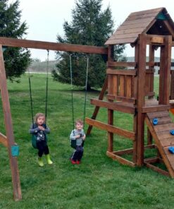 Swing-N-Slide Heavy Duty Green Swing Seat - 58" Vinyl Coated Chain Backyard Playground Swing for Replacement or Accessories 24 81HIePPh oL