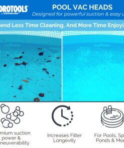 Alternative view of SWIMLINE HYDROTOOLS Manual Vacuum Head Attachment For Inground & Above Ground Pools |Weighted Flexible Swimming Pool Vac Head Rectangle Shape W/ Wheels| Swivel Hose 1-1/4 or 1-1/2’’| Clean 8150 Concrete Vac