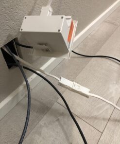 PowerBridge Two-CK Dual Outlet TV Cord Hider for Wall Mounted TV’s - Recessed in-Wall Cable Hider System for Power & Low Voltage - Matches Existing Outlets - Hide Wires with This Easy DIY Install Kit Dual Power 80 81HJgdm2ryL