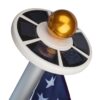 Sunnytech 2nd Generation Solar Flag Pole 20led Light, Brightest, Most Powerful, Longest Lasting & Most Flag Coverage, LED Downlight Light up Flag on Most 15 to 25Ft Flagpole, Upgraded Electric Circuit,White White 2 81HL2D9oYL 2