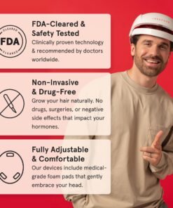 iRestore Essential Laser Hair Growth System - FDA Cleared Hair Loss Treatments for Men & Women & Hair Growth Products for Men with Thinning Hair, Hair Regrowth Treatments Laser Cap, Red Light Therapy 32 81HLDWxnn7L 1