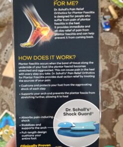 Dr. Scholl’s® Plantar Fasciitis Pain Relief Orthotic Insoles, Immediately Relieves Pain: Heel, Spurs, Arch Support, Distributes Foot Pressure, Trim to Fit Shoe Inserts: Men's Size 8-13, 1 Pair 32 81HLNqqBp5L