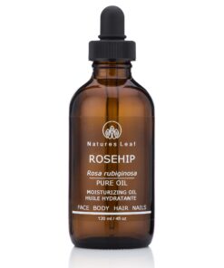 Natures Leaf Rosehip Seed Oil Organic / 100% Pure Cold Pressed/Unrefined/Omegas 3, 6 & 9 / Vitamins A C & F/Anti-Aging/Stretch Marks/Wrinkles & Fine Lines 4 fl. oz. Natural botanical scent 4 Fl Oz (Pack of 1)