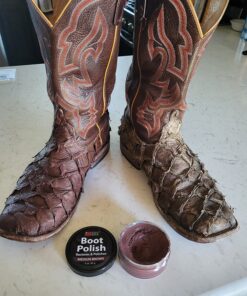 Jobsite Premium Leather Boot & Shoe Polish Cream - Restores, Conditions & Polishes - 3 oz Medium Brown 36 81HLk4qIifL