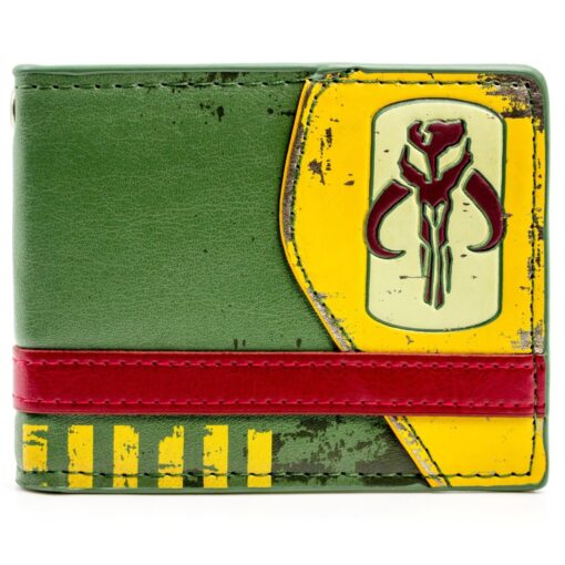 Star Wars - Mandalorian Green Faux Leather Bi-Fold Wallet 3 x 2in