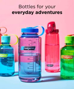 Nalgene Tritan 20oz MultiDrink BPA-Free Water Bottle, Blue Clear 12 81HPYGeIK0L