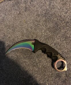 F-FORCE Stainless Steel Tactical Karambit Hawkbill Knife with Sheath and Cord (Colorful) 19 81HPcLeH6lL