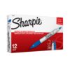 SHARPIE Twin Tip Permanent Markers, Fine and Ultra Fine, Blue, 12 Count 37 81HQWKOt3wL