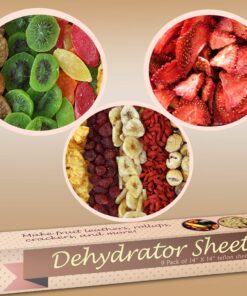 Chuzy Chef Set of 9 Dehydrator Sheets - Baking Mat Teflon Dehydrator Sheet - 14'' X 14'' Food Dehydrator Tray Liners Non Stick Sheets Baking Mat Food Dryer Sheet For Excalibur 13 81HQnW9zEhL